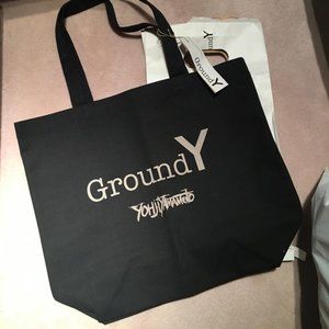 Yohji Yamamoto Ground Y logo tote bag